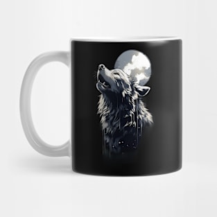 Silver Wolf in the Moonlight Mug